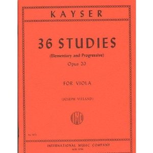 Kayser Heinrich Ernst 36 Elementary Progressive Studies Op 20 Viola by Joseph Vieland International